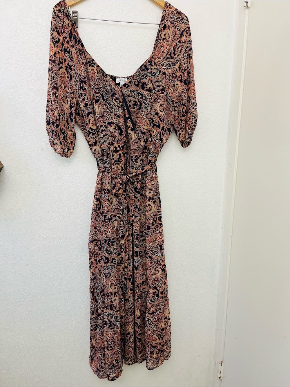 Luxology faux-wrap maxi dress